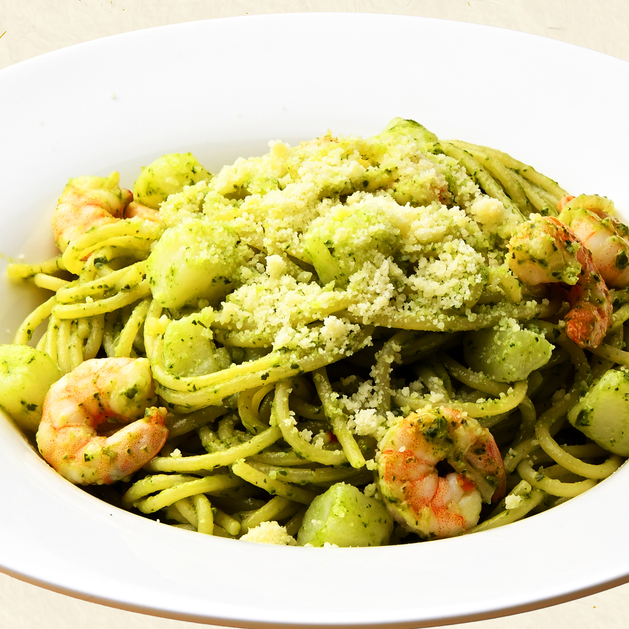 えびと兵庫県産バジルのジェノベーゼ